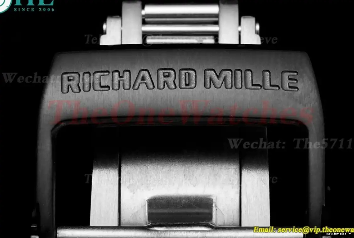 Strap White On Skeleton NTPT Dial Blue BBRF Rubber RM055 Real RMUL2 0417